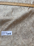 Designer Quality Silk Shantung Jacquard & Paisley Embroidery - WHEAT!!!