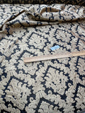High Quality Heavy Silk Satin Damask Jacquard - BLACK/ GOLD!!!