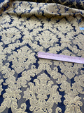 High Quality Heavy Silk Satin Damask Jacquard - BLACK/ GOLD!!!