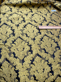 High Quality Heavy Silk Satin Damask Jacquard - BLACK/ GOLD!!!