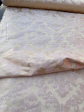 High Quality Heavy Silk Satin Damask Jacquard - PEACH PINK/ GOLD!!!