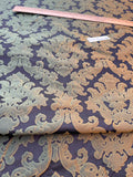 High Quality Heavy Silk Satin Damask Jacquard - BLACK/ MOSS GREEN!!!