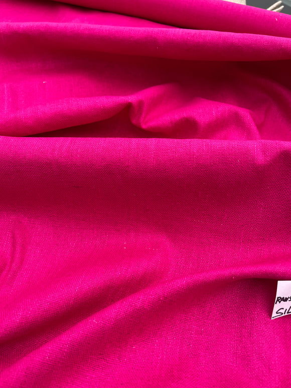 Exquisite Quality 2 Ply Raw Silk Matka, 100% Silk - FUCHSIA!!!