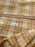 Designer Quality Silk Taffeta Plaid  - GOLDEN YELLOW/ RED/ GREENS!!!