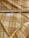 Designer Quality Silk Taffeta Plaid  - GOLDEN YELLOW/ RED/ GREENS!!!