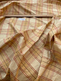 Designer Quality Silk Taffeta Plaid  - GOLDEN YELLOW/ RED/ GREENS!!!