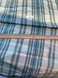 Designer Quality Silk Taffeta Plaid  - GREENS/ IVORY!!!