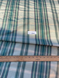 Designer Quality Silk Taffeta Plaid  - GREENS/ IVORY!!!