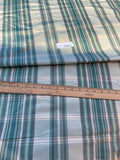 Designer Quality Silk Taffeta Plaid  - GREENS/ IVORY!!!