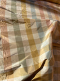 Designer Quality Silk Taffeta Plaid - BROWNS/ IVORY/ CREAM/ BLUES!!!