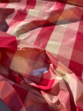 Designer Quality Gorgeous Silk Taffeta Plaid - RED/ PEACK/ PINK!!!