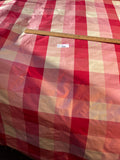 Designer Quality Gorgeous Silk Taffeta Plaid - RED/ PEACK/ PINK!!!