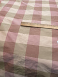 Designer Quality Gorgeous Silk Taffeta Plaid - PEACH/ OLIVE GREEN/ TAUPE!!!