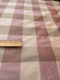 Designer Quality Gorgeous Silk Taffeta Plaid - PEACH/ OLIVE GREEN/ TAUPE!!!