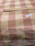 Designer Quality Gorgeous Silk Taffeta Plaid - PEACH/ OLIVE GREEN/ TAUPE!!!