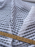 Exquisite Quality Silk Organza/ Dupioni Sheers Plaid - WHITE/ WHITE!!!