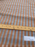 Exquisite Quality Silk Organza/Spun Silk Sheers Stripes- BROWN/ OFF-WHITE!!!