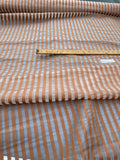 Exquisite Quality Silk Organza/Spun Silk Sheers Stripes- BROWN/ OFF-WHITE!!!
