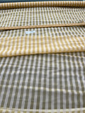 Exquisite Quality Silk Organza/Spun Silk Sheers Stripes - GOLD/ OFF-WHITE!!!