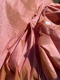 Designer Quality Iridescent Silk Dupioni, Hand Woven - PEACH!!!