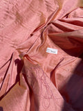 Designer Quality Iridescent Silk Dupioni, Hand Woven - PEACH!!!