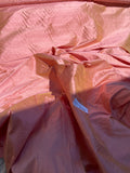 Designer Quality Iridescent Silk Dupioni, Hand Woven - PEACH!!!
