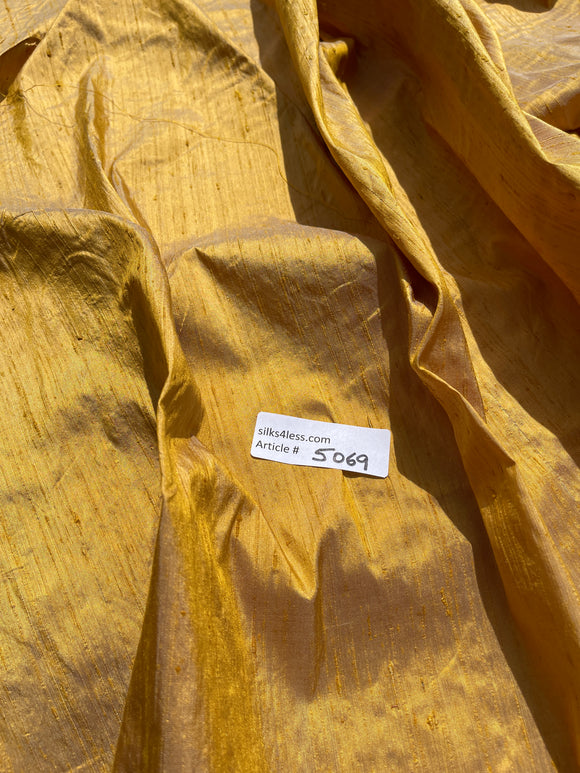 Designer Quality Silk Dupioni, Hand Woven - MUSTARD!!!