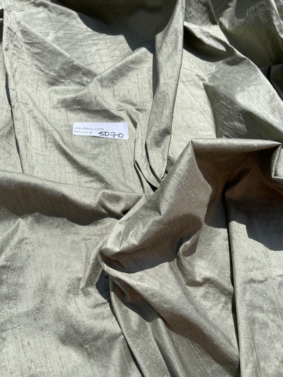 Designer Quality Dupioni Silk, Hand Woven - SAGE GREEN!!!
