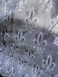 Silk Shantung Jacquard  - FLEUR DE LIS Design