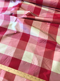 Designer Quality Gorgeous Silk Taffeta Plaid - RED/ PEACK/ PINK!!!