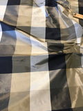 Designer Quality Gorgeous Silk Taffeta Plaid - CREAM/BLACK/PEWTER/TAUPE!!!