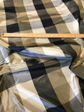 Designer Quality Gorgeous Silk Taffeta Plaid - CREAM/BLACK/PEWTER/TAUPE!!!