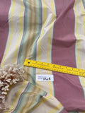 Designer Quality Silk Taffeta Stripes - IVORY/ GREENS/ GOLDEN YELLOW!!!