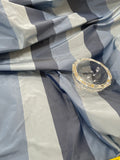 Fantastic Quality Silk Taffeta Stripes - STEEL/ SKY BLUE/ GRAY!!!