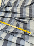 Fantastic Quality Silk Taffeta Stripes - STEEL/ SKY BLUE/ GRAY!!!