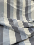 Fantastic Quality Silk Taffeta Stripes - STEEL/ SKY BLUE/ GRAY!!!