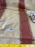 Designer Quality Silk Taffeta Jacquard Stripes - GOLD/ BRICK RED!!!