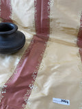 Designer Quality Silk Taffeta Jacquard Stripes - GOLD/ BRICK RED!!!