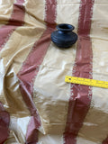Designer Quality Silk Taffeta Jacquard Stripes - GOLD/ BRICK RED!!!