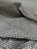 Designer Quality Silk Taffeta Gingham Check  - BLACK/WHITE!!!