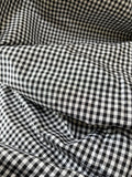 Designer Quality Silk Taffeta Gingham Check  - BLACK/WHITE!!!
