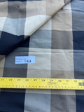 Designer Quality Gorgeous Silk Taffeta Plaid - CREAM/BLACK/PEWTER/TAUPE!!!