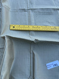 Designer Quality Gorgeous Silk Taffeta Mini Stripes - CREAM/ SILVER GREEN!!!