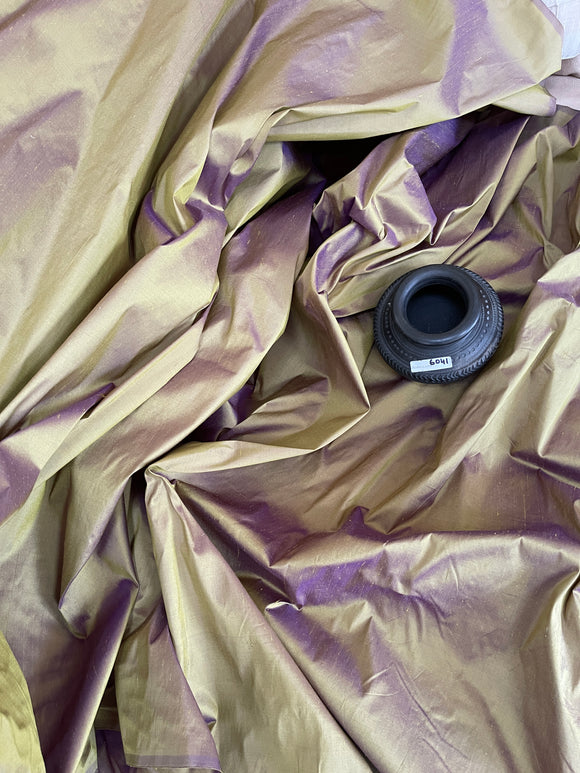 Fabulous Quality Iridescent Silk Shantung - SAPPHIRE/ GREEN!!!