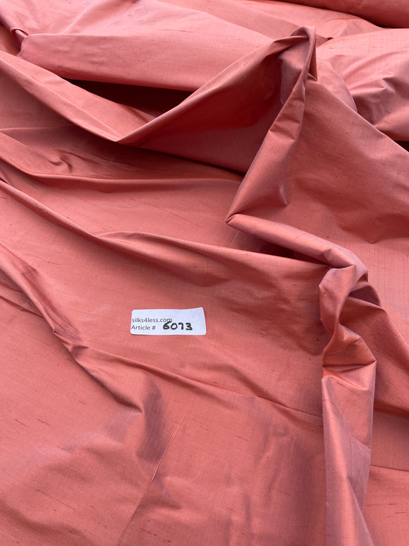 Fabulous Quality Iridescent Silk Shantung - CORAL!!!