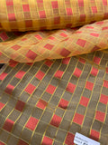 Exquisite Quality Silk Organza Plaid- GOLD/ RED!!!