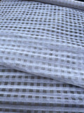 Exquisite Quality Silk Organza/ Dupioni Sheers Plaid - WHITE/ WHITE!!!