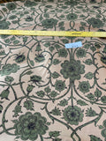 Designer Quality, Silk Shantung Screen Print  - GOLD/ GREENS!!!