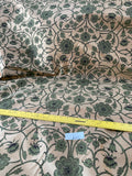 Designer Quality, Silk Shantung Screen Print  - GOLD/ GREENS!!!