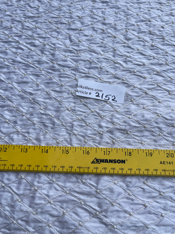 Designer Quality Silk Shantung Quilt with Pearl - SNOW WHITE!!!